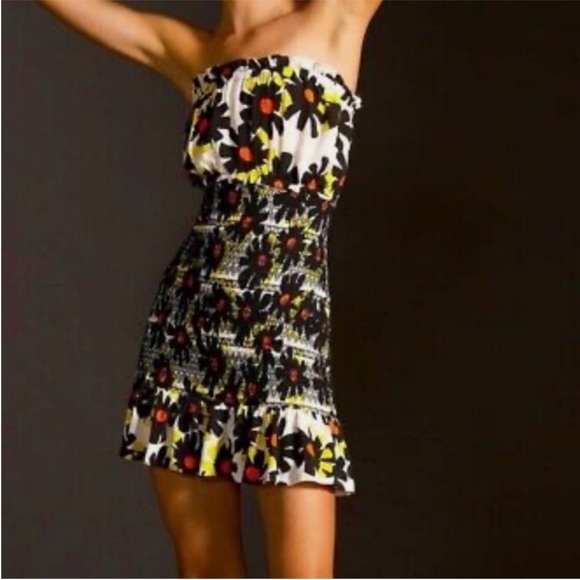 Anthropologie Dresses & Skirts - Anthropologie PLENTY BY TRACY REESE Dress In Smocked Black Floral XS